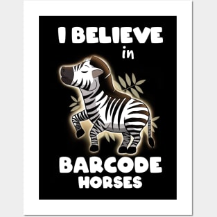 I believe in barcode horses Posters and Art